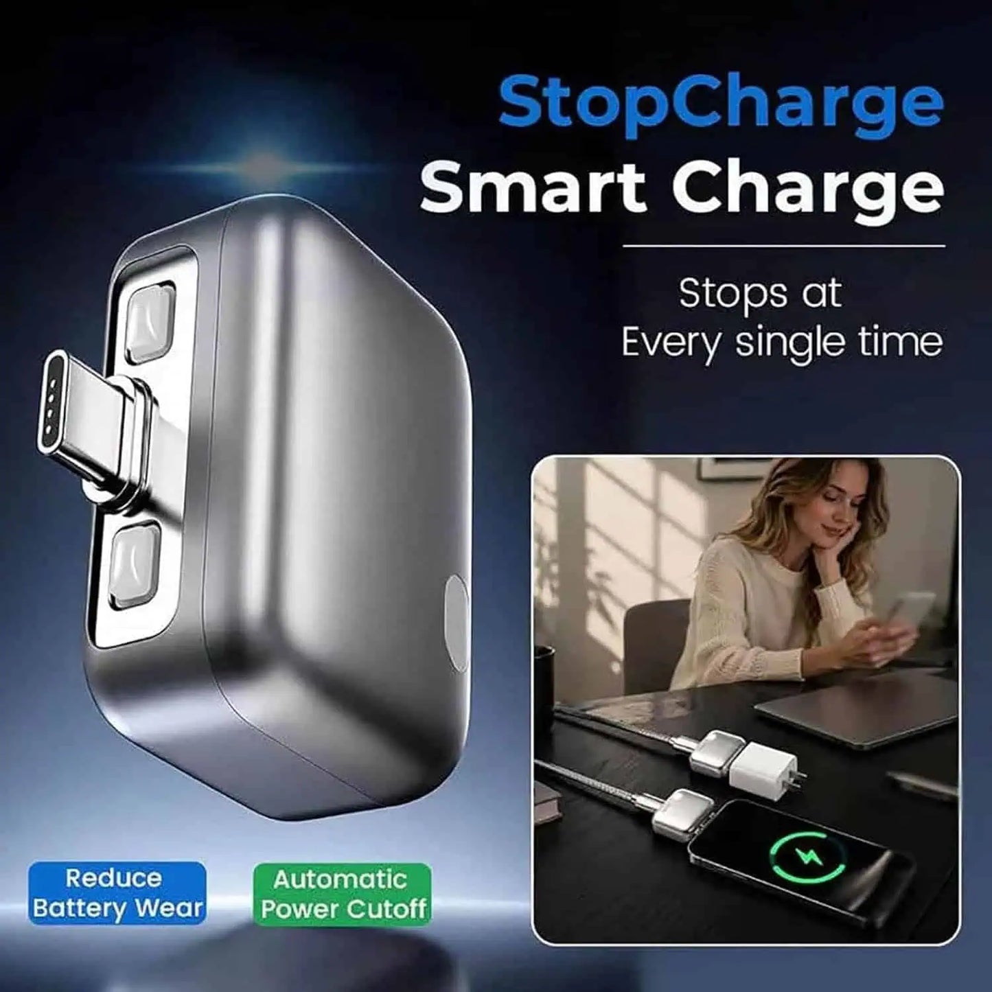 AI Smart Auto-Stop Charging Adapter