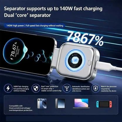 AI Smart Auto-Stop Charging Adapter
