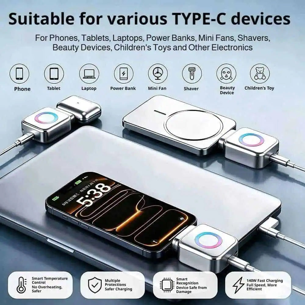 AI Smart Auto-Stop Charging Adapter