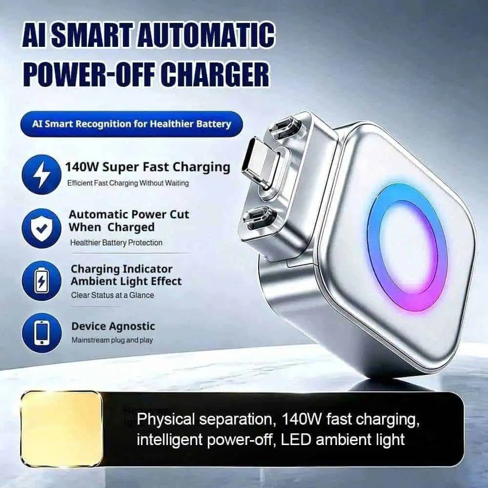 AI Smart Auto-Stop Charging Adapter