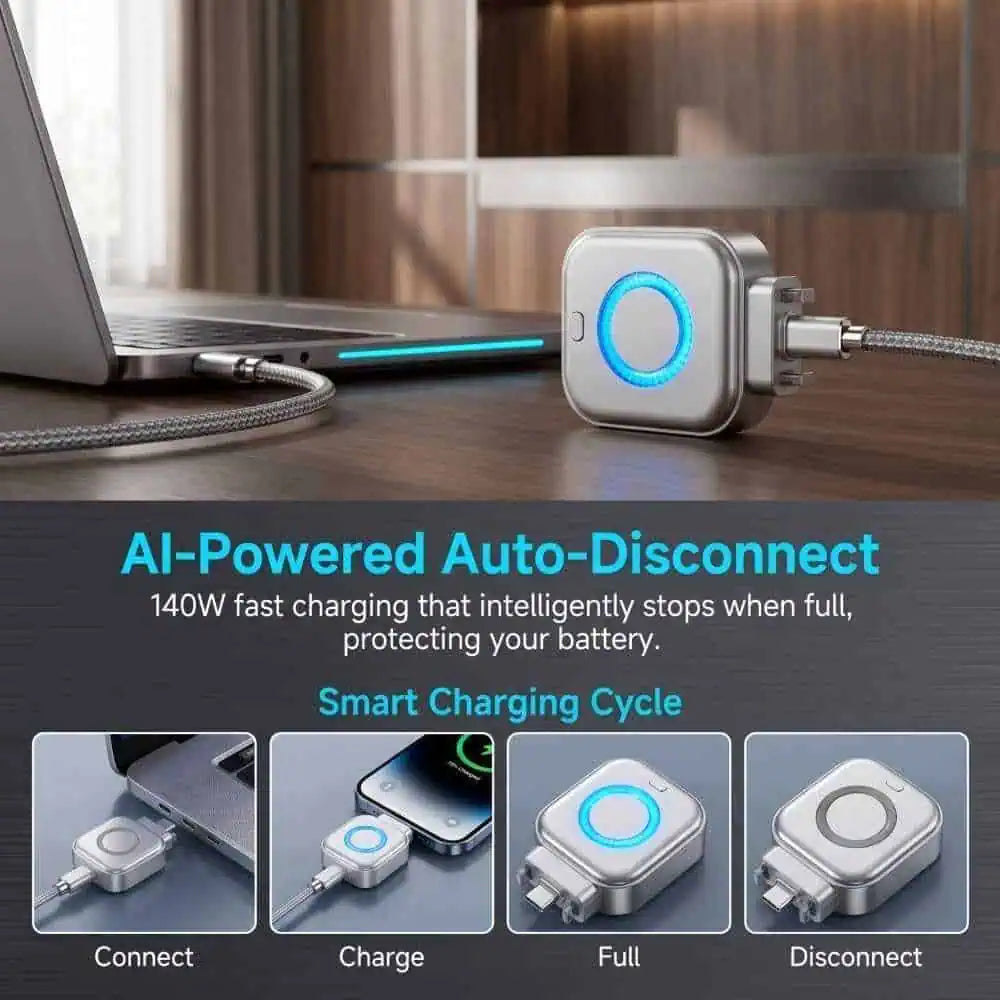 AI Smart Auto-Stop Charging Adapter
